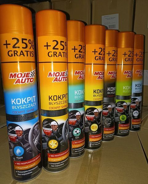Поліроль приладової панелі Moje Auto "Black" 750 мл. Поліроль для торпеди авто Black 19-113 фото