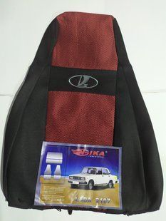 Чохли на сидіння, авточохли "NIKA" ВАЗ 2107 червоний колір 1293398631 фото