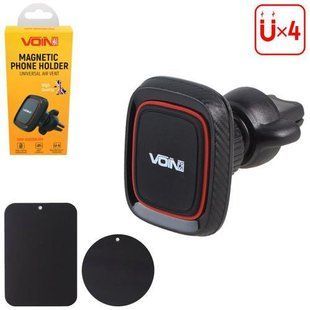 Тримач мобільного телефону VOIN UHV-5002BK/RD магнітний на дефлектор (UHV-5002BK/RD) UHV-5002BK/RD фото