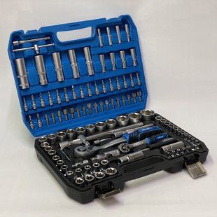 Набір інструментів в кейсі MOLDER 1/2" 1/4 94ед.\ Набір насадок торцевих і біт MOLDER 1/2"1\ 4 94шт в кейсі MT60094 фото
