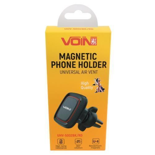 Держатель мобильного телефона VOIN UHV-5002BK/RD магнитный на дефлектор (UHV-5002BK/RD) UHV-5002BK/RD фото