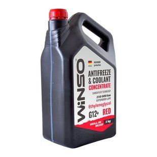 Антифриз Концентрат WINSO G12 КРАСНЫЙ 5 л. ANTIFREEZE CONCENTRATE WINSO G12+ RED 5кг 880990 фото