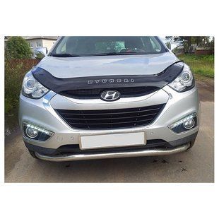 Дефлектор на капот (мухобойки) Hyundai ix35 2010- HYD10 фото