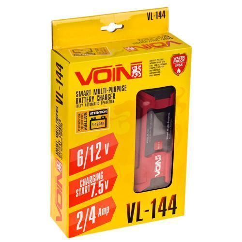 Зарядное устр-во VOIN VL-144 6&12V/0.8-4.0A/3-120AHR/LCD/Импульсное (VL-144) VL-144 фото