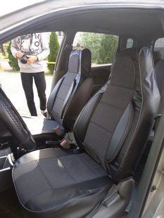 Чохли на сидіння, авточохли "АВТО-ELEGANT" універсальні "ПІЛОТ Б МАХ 1+1" колір сірий 1651288917 фото