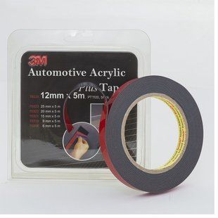 Скотч двухсторонний "Plus Tape", 3M, 12mmx5mx1,14mm, черный, 70320 98154 фото