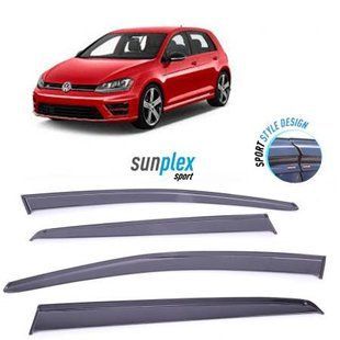 Ветровики Volkswagen Golf 7 хетчбек 2012 - 2019 Sunplex Sport .Дефлекторы окон для Volkswagen Golf 7 хетчбек SP-S-109 фото