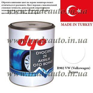 Краска акриловая Dyo VW R902 Серо-белый 1l 69171 фото