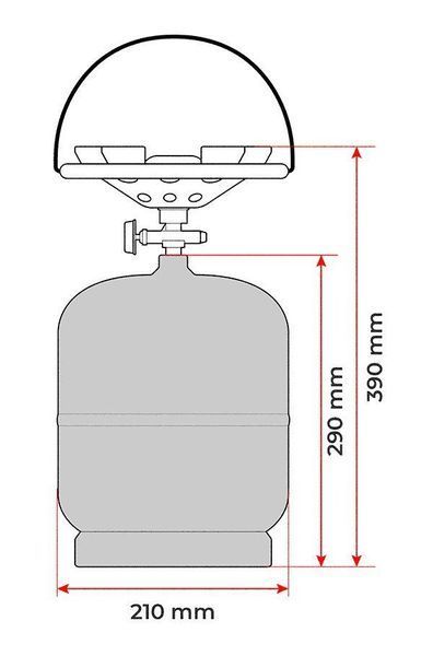 Комплект газовый кемпинговый 8 л. INTERTOOL GS-0008. Кемпинг газовый INTERTOOL 8л GS-0008 GS-0008 фото