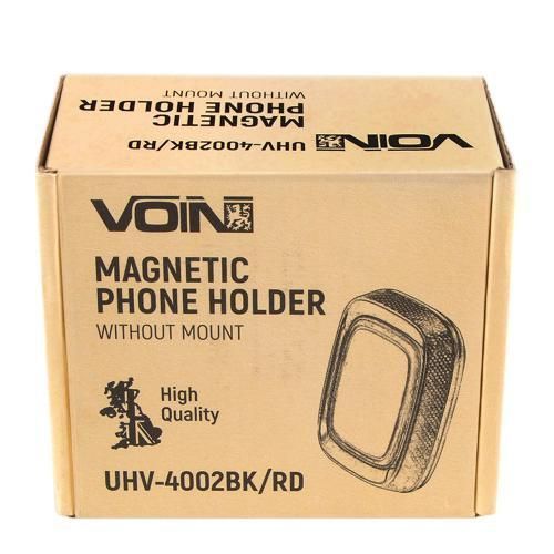 Тримач мобільного телефону VOIN UHV-4002BK/RD магнітний, без кронштейна (UHV-4002BK/RD) UHV-4002BK/RD фото