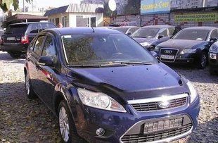 Дефлектор на капот (мухобойка) Ford Focus II+ 2008-2010/ длинный FR06 фото