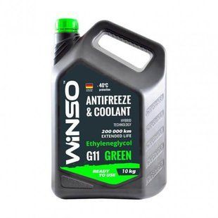Антифриз WINSO G11 ЗЕЛЕНЫЙ 10 л. ANTIFREEZE & COOLANT WINSO GREEN G11 10кг 881070 фото