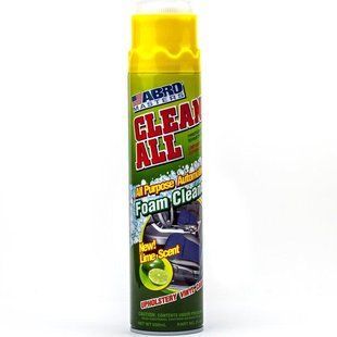 Очиститель салона пенный с щеткой аэрозольный Abro Clean All, 650 гр. FC-650 фото