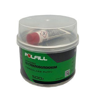 Шпаклівка зі скловолокном, з затверджувачем, Polfill, 500g 97835 фото